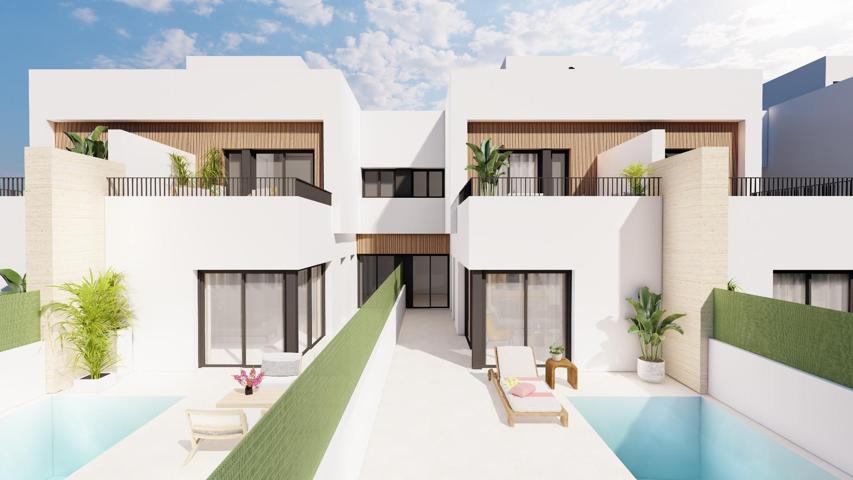 Elegantes villas adosadas de obra nueva con piscina privada cerca del mar en Santiago de la Ribera photo 0