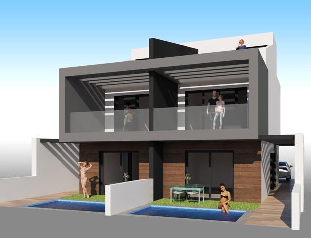 Modernas villas adosadas con piscina privada cerca del mar en Santiago de la Ribera photo 0