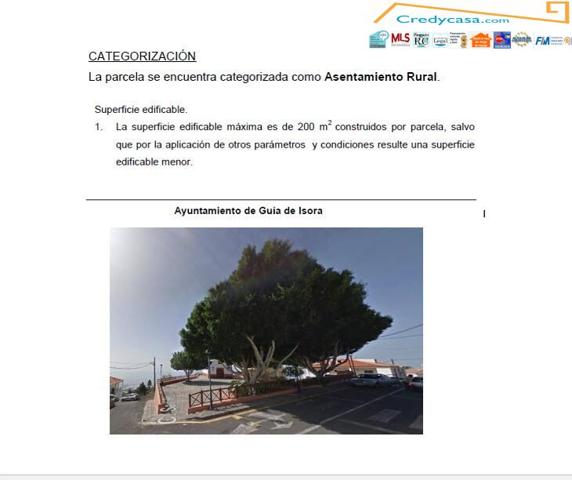 Guia Isora. Chiguergue: terreno 360 m2 con vistas para construir villa photo 0