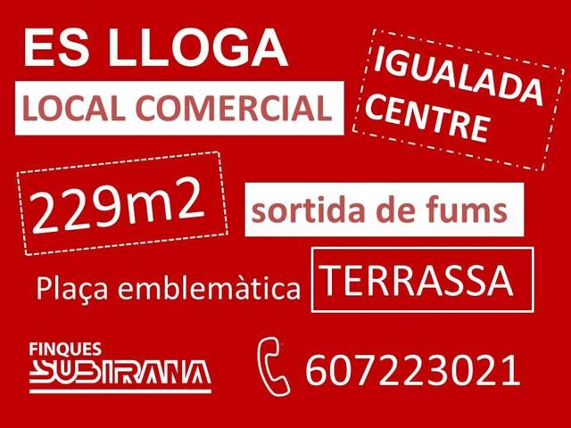 LOCAL COMERCIAL AL CENTRE D'IGUALADA - PLAÇA DE L'AJUNTAMENT photo 0