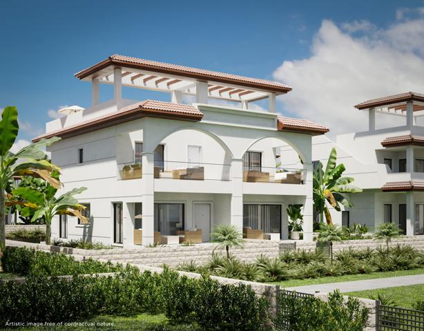 Preciosas Villas adosadas-Hob de diseño mediterráneo único, 3 dormitorios y 2 baños, solárium y gran piscina comuni photo 0