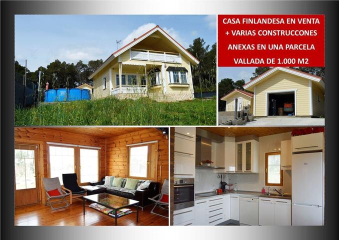 CASA FINLANDESA EN VENTA + 3 CONSTRUCCIONES ANEXAS EN PARCELA DE 1.000 M2, AMUEBLADA . PISCINA photo 0