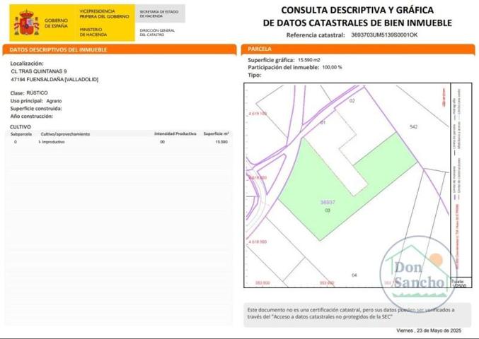 Terreno en venta en Fuensaldaña photo 0