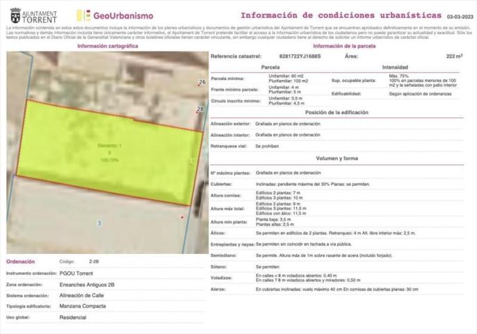Terreno en venta en Torrent, Zona Casco Antiguo photo 0