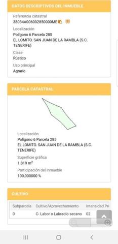 Terreno en venta en San Juan de la Rambla, Carretera Vera, 38428 photo 0