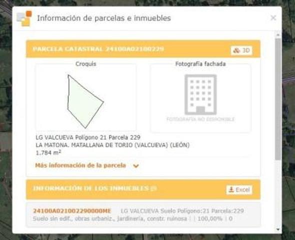 Terreno en venta en Matallana de Torío, Pueblo photo 0