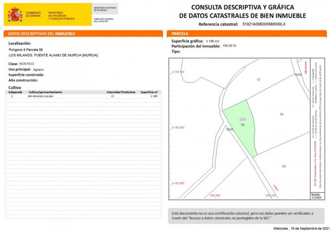 Terreno en venta en Fuente Álamo de Murcia, Fuente Álamo photo 0