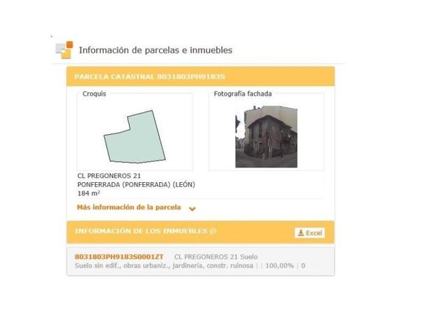 Terreno en venta en Ponferrada, Alta photo 0