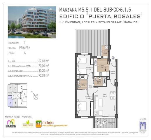 Apartamento en venta en Badajoz, Huerta Rosales photo 0