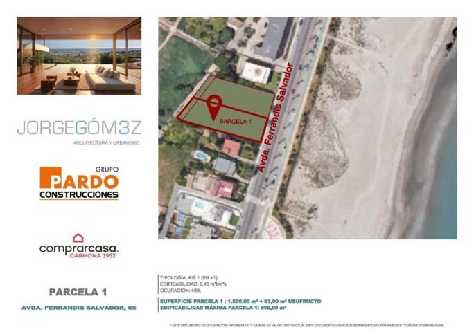 Terreno en venta en Castellón de la Plana, Primera linea de playa el serradal photo 0