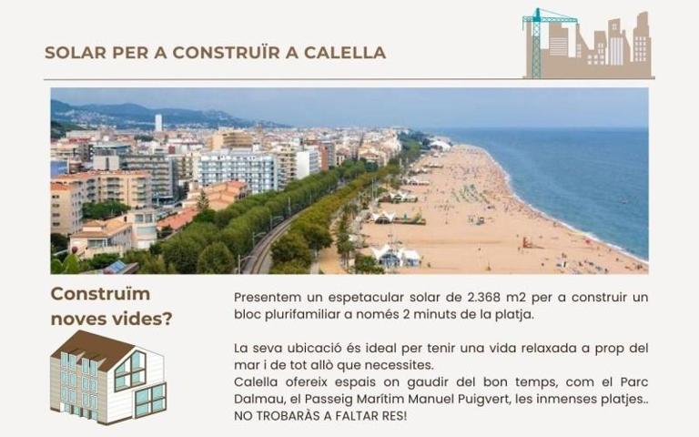 Terreno en venta en Calella, Calella photo 0
