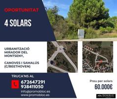 Terreno en venta en Cànoves i Samalús, Urbanizacion Mirador del Montseny photo 0