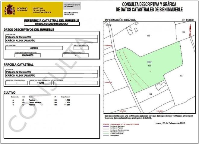 Terreno en venta en Albox, Albox photo 0