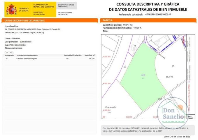 Terreno en venta en Simancas photo 0