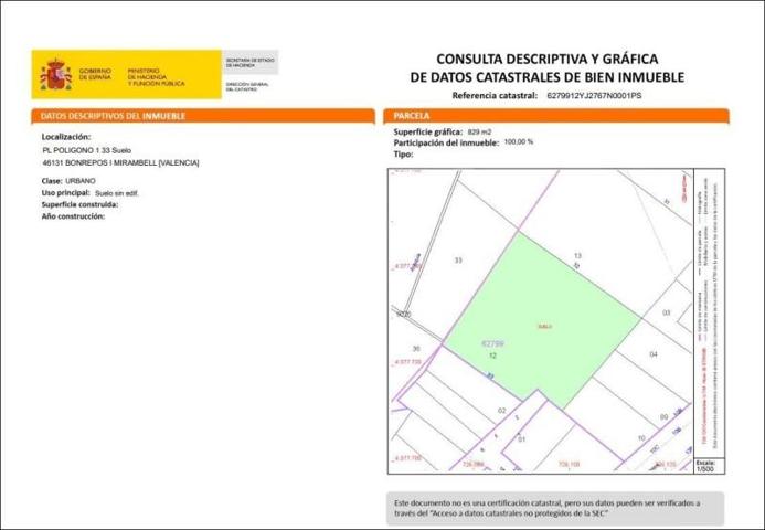 Terreno en venta en Bonrepòs i Mirambell, Mirambell 2 photo 0