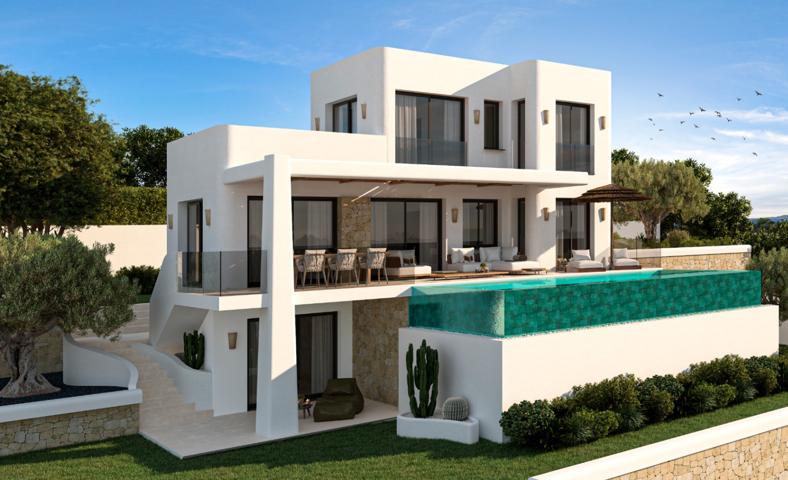 Chalet obra nueva estilo Ibiza en venta en Monte Solana Pedreguer, Costa Blanca photo 0