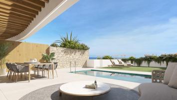 Apartamento planta baja de 3 dormitorios y 3 baños con jardín y piscina privada. Mijas Costa photo 0