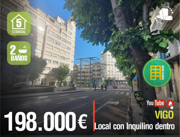 🌄VIGO- LOCAL COMERCIAL 💰198.000 € ⭐️IDEAL INVERSIÓN + ALTA RENTABILIDAD +CENTRICO EXTERIOR⭐️ photo 0