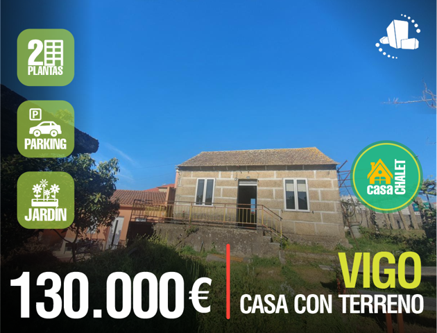 🌄Vigo-CASA CHALET💰130.000 € ⭐️TERRENO- JARDÍN -BARBACOA-APARCAMIENTO⭐️ photo 0
