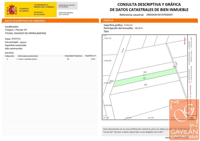 Terreno en venta en Daganzo de Arriba de 6333 m2 photo 0