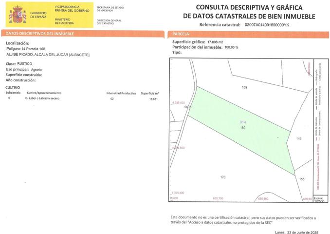 Se vende parcela de terreno rustico de uso agrario en Alcalá del Júcar photo 0