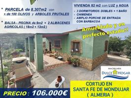 FABULOSO CORTIJO EN VENTA en SANTA FE DE MONDUJAR- PARCELA 8.307m2 con VIVIENDA 82m2 - 3 DORMITORIOS photo 0