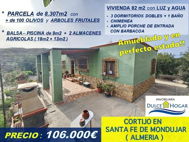 FABULOSO CORTIJO EN VENTA en SANTA FE DE MONDUJAR- PARCELA 8.307m2 con VIVIENDA 82m2 - 3 DORMITORIOS photo 0