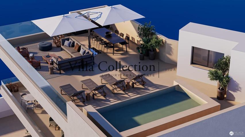 Villa de lujo con diseño contemporáneo, excelentes vistas al mar desde la terraza chill out, y 2 piscinas, en Ses Torres, Talamanca, Ibiza photo 0