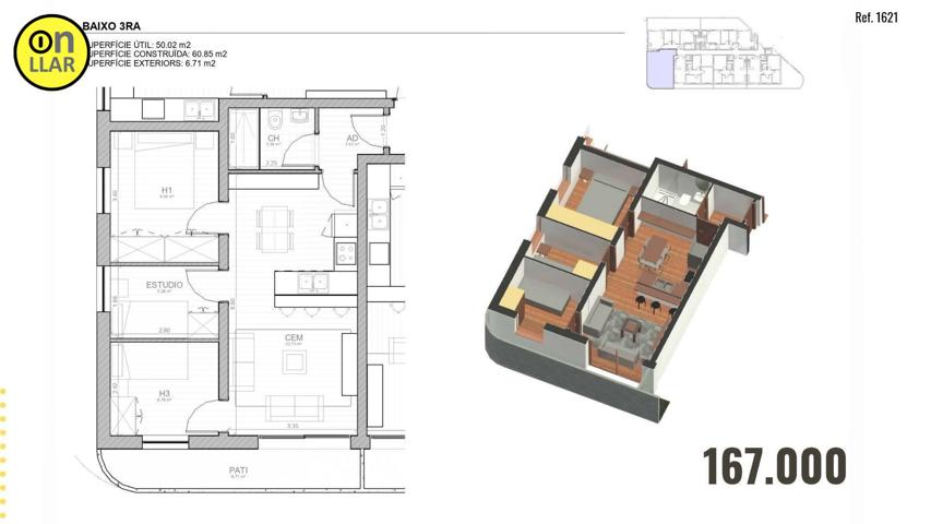OBRA NUEVA - 3 HAB.+ 1 BAÑO + TERRAZA DE 6,7m² + PK (1 ÚLTIMO PISO) photo 0