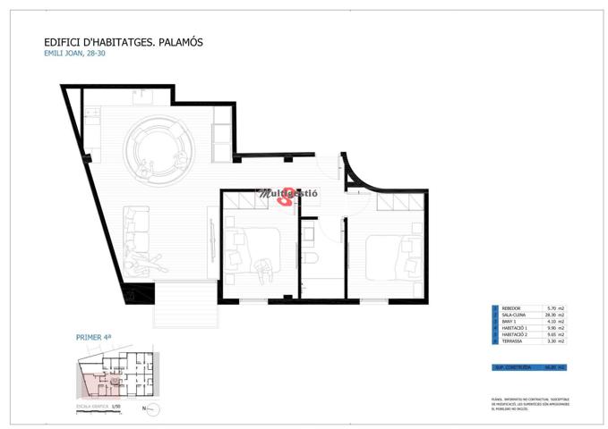 PALAMÓS: OBRA NUEVA DE APARTAMENTO CON ASCENSOR Y PARQUING CÉNTRICOS photo 0