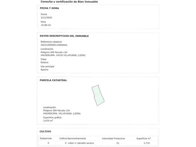 Terreno en venta en Valdesogo de Arriba photo 0