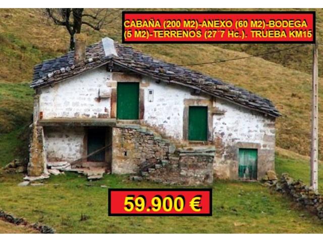 Cabaña Indep. de piedra y sillería con anexo de 265 m2 constr. en total en Terreno de 27.665 m2 en Sitio Bustelario, Tru photo 0