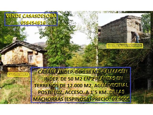 Conjunto de Cabaña Indep. y Cabaña Almacén de 138 m2 y 50 m2 en 2 plantas en Terrenos de 12.000 m2, Bustulama (Rioseco-L photo 0