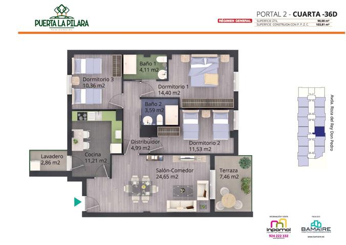 RESIDENCIAL LA PILARA, ¡ESTUPENDO PISO DE 3 DORMITORIOS TERRAZA Y LAS MEJORES CALIDADES! photo 0