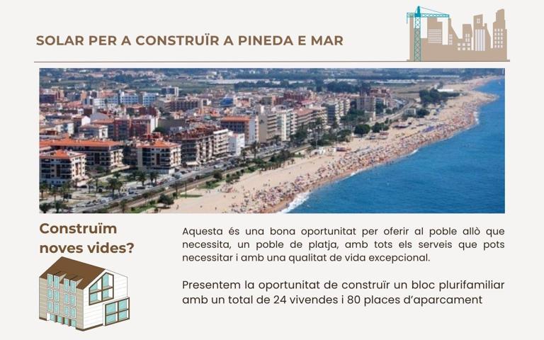 Solar edificable de 1.126 m2 en el centro de Pineda de Mar photo 0