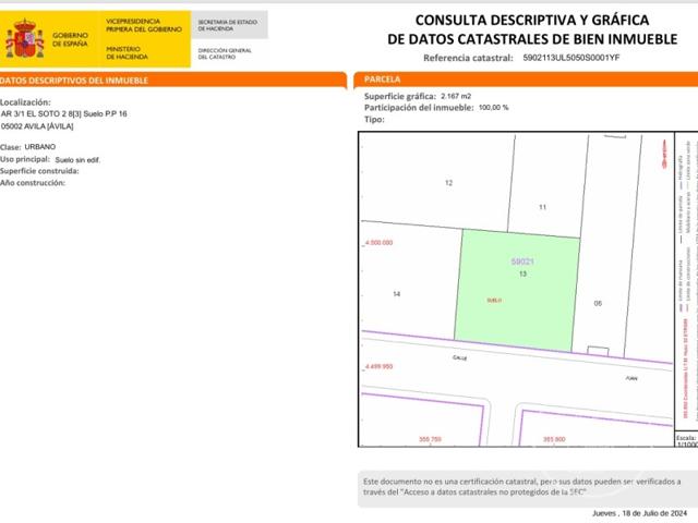 Terreno Urbanizable En venta en Ávila photo 0