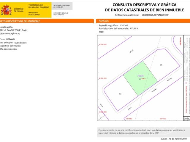Terreno Urbanizable En venta en Ávila photo 0