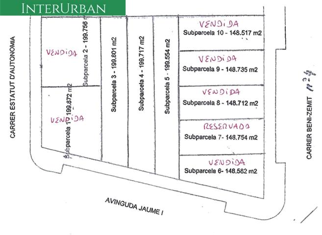 ¡Oportunidad única! Ultimas 3 parcelas urbanas disponibles en Benissanó! Precios desde 66.000€+IVA photo 0