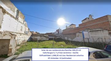 Solar de uso residencial plurifamiliar en el barrio de San Jerónimo photo 0