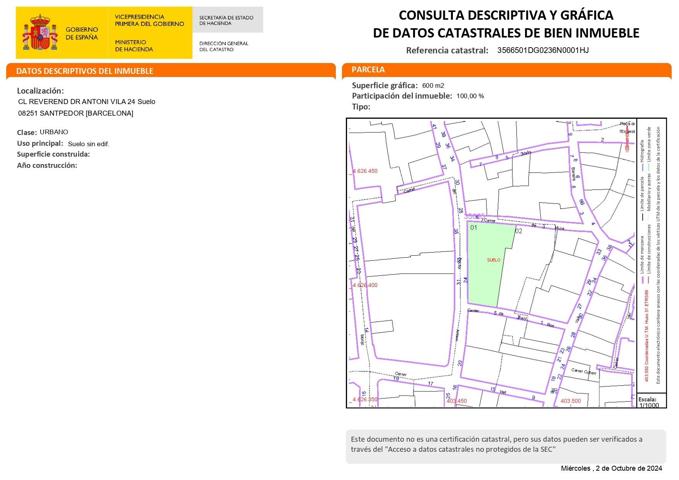 Suelo urbano para construir en el centro de Santpedor photo 0
