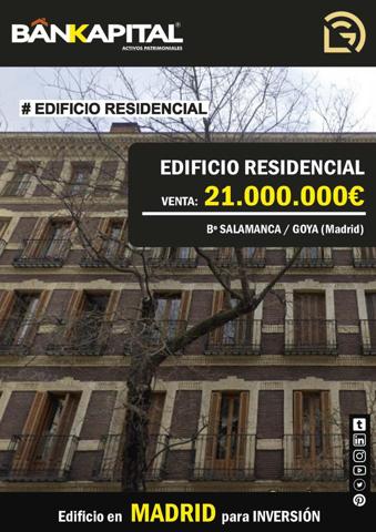 Edificio Residencial en venta en Madrid Barrio Salamanca photo 0