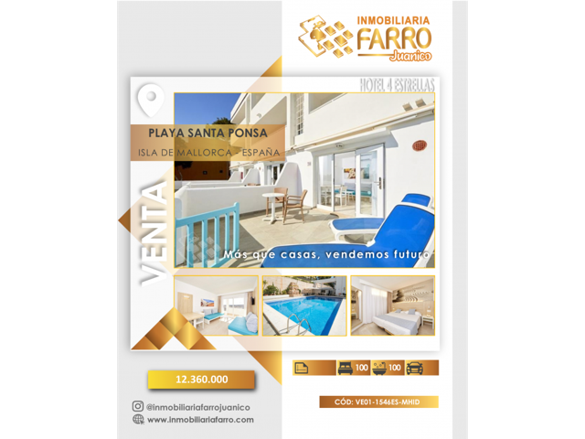 SE VENDE HOTEL PLAYA SANTA PONSA, MALLORCA VE01-1546ES-MHID photo 0