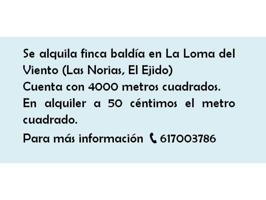 Venta de Finca Baldía en La Loma del Viento (Las Norias, El Ejido) photo 0