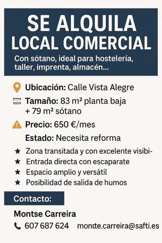 BAJO COMERCIAL EN ALQUILER , BIEN SITUADO Y FACIL ACCESO. photo 0