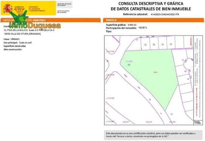 Solar Urbano PARA 52 CASAS ADOSADAS en el Campo de GOLF de Otura photo 0