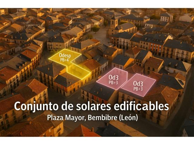 🏗️ CONJUNTO DE SOLARES EDIFICABLES EN PLENO CENTRO URBANO DE BEMBIBRE (LEÓN) photo 0