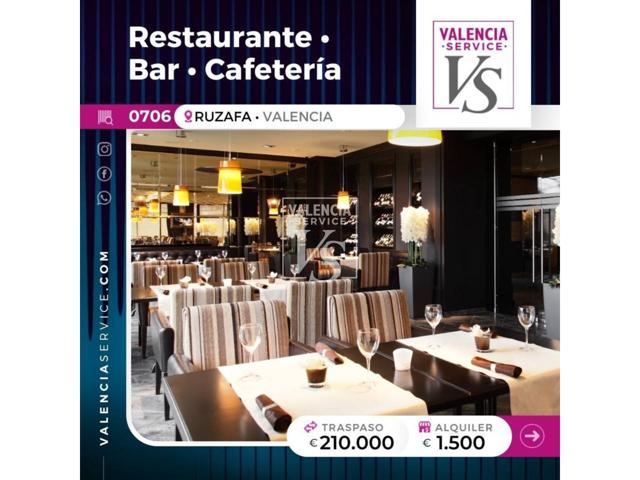 0706 - ESTUPENDO RESTAURANTE BAR CAFETERÍA EN RUZAFA photo 0